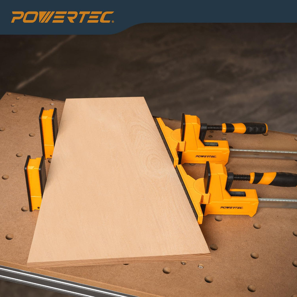 POWERTEC 71368-P2 Woodworking Parallel Clamps 24-Inch | Jaw Bar Clamp Spreader Tool (Pack of 4)