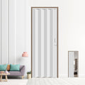 24X79in Interior Accordion Doors for Small Openning, White PVC Folding Closet Door, Two-Side Handle Latch Includes