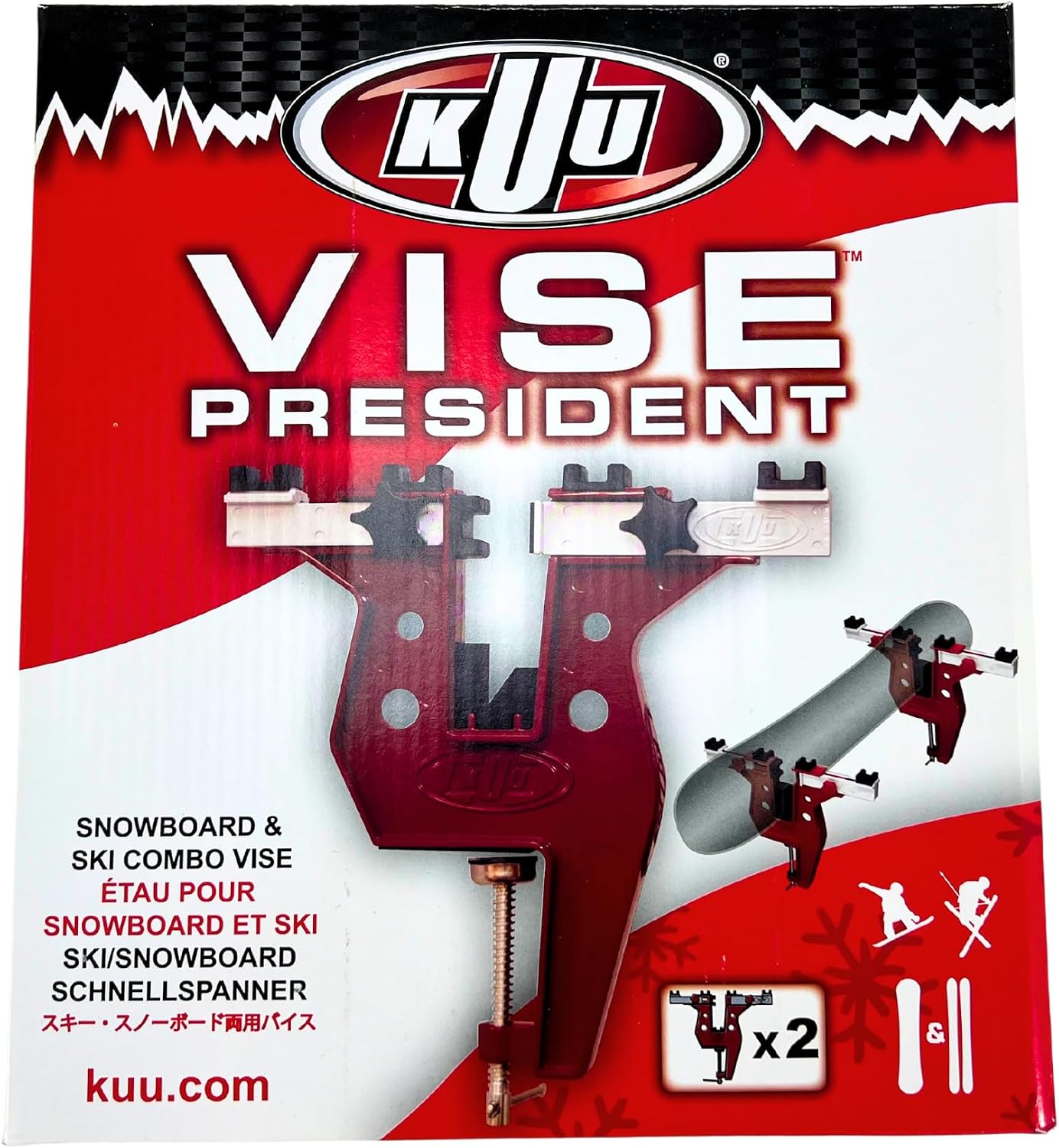 KUU Snowboard Vise and Ski Vise President, Does Both!