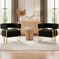 AODAILIHB Mid Century Sherpa Boucle Accent Chair Set of 2, Modern Armchair Black Bucket Chair Comfy Side Chair Arm Chairs for Living Room, Office, Club, Reading Nook (2, Black)