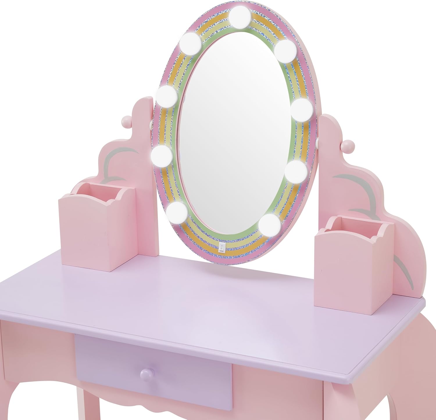 Teamson Kids - Little Princess Rapunzel Vanity with LED Illuminated Mirror
