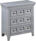 Furniture of America Era Transitional 3-Drawer and USB Port Solid Wood Nightstand, Bedside Table, Small Dresser for Bedroom, Living Room, Home Office, Gray with Care Kit