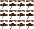 Renovators Supply Manufacturing Window Sash Lock 2.7 in. Solid Cast Brass Victorian Style Window Locks with Mounting Hardware Pack of 12