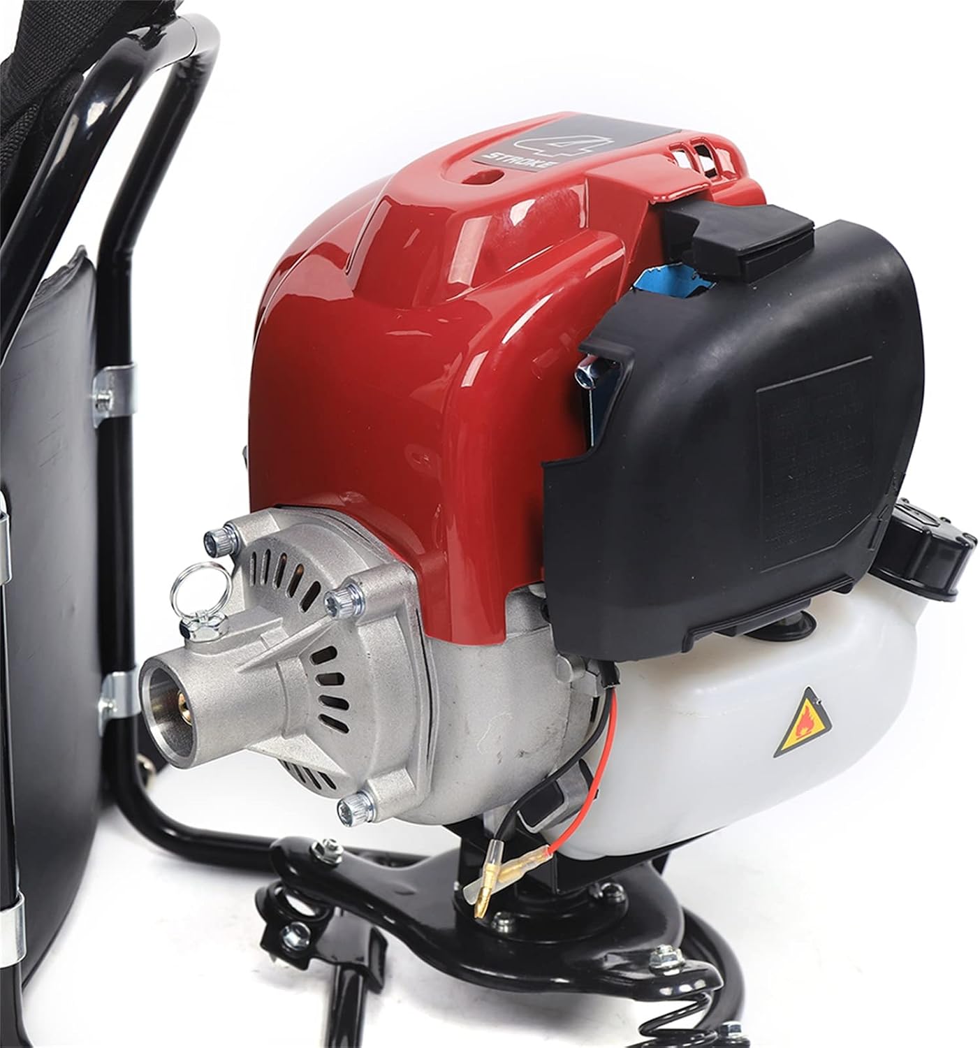 Lawn Mower, 3-in-1 4 Stroke Gasoline Backpack Tiller Grass Weeding Trimmer, 1.4HP Air-Cooled Engine Brush Cutter Hedge Cultivator,Portable Multi-Purpose Graden Lawn Mower for Farmland Clearing