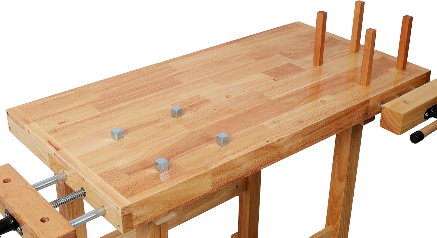 Montary 40' Wood Workbench, Heavy Duty Woodworking Bench with Adjustable Handle, 330Lbs Load Capacity Woodworking Table Work Bench for Garage, Workshop, Home Storage