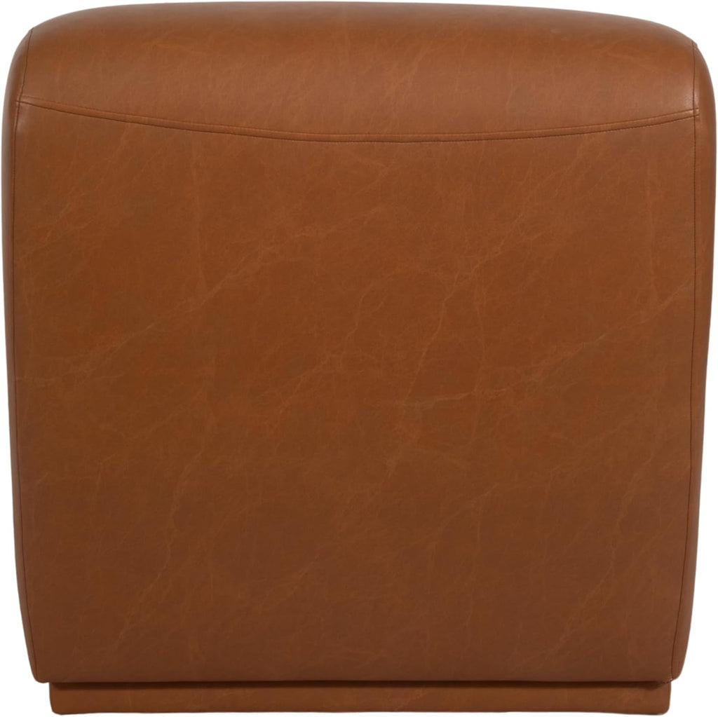 Sagebrook Home Brown Armless Accent Chair, Sturdy Wood Construction, Soft Non-Woven Fabric