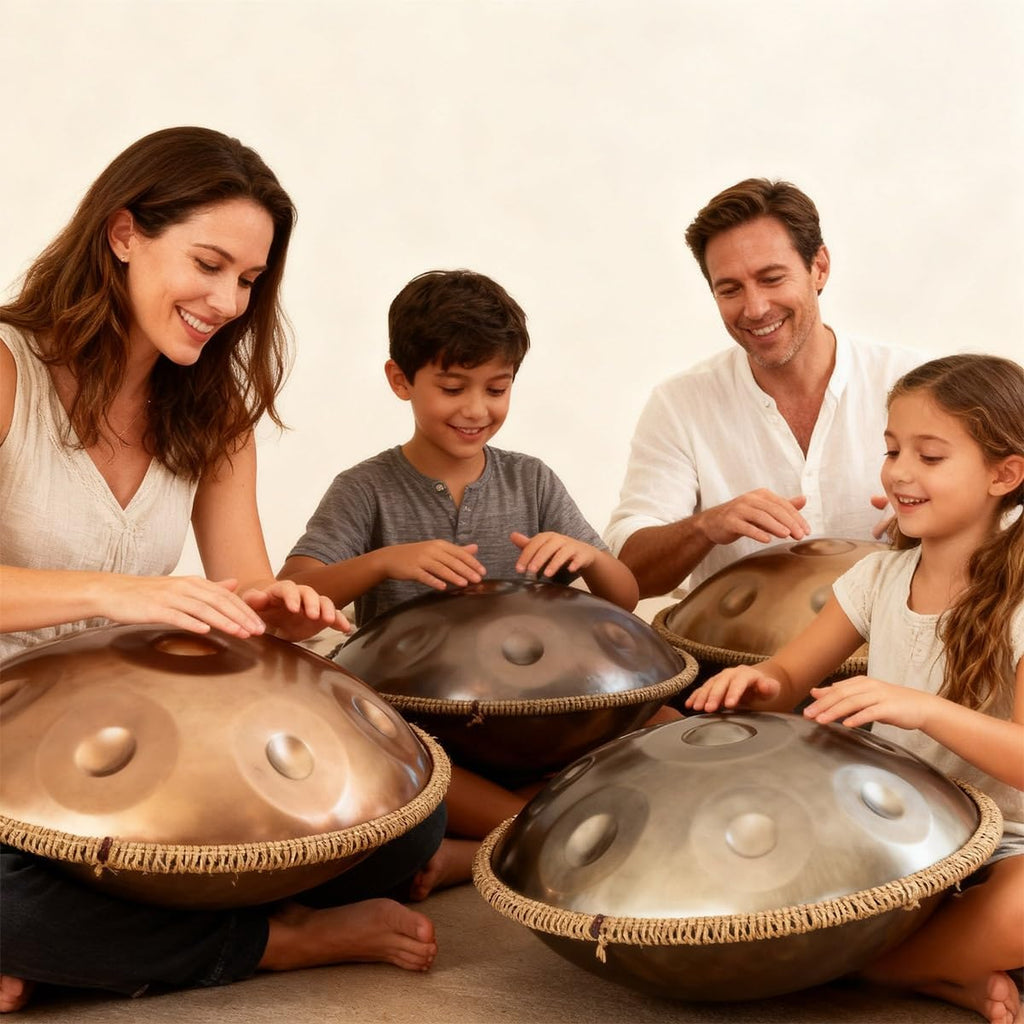 432Hz/440hz Handpan Drum for Adults Steel Hand Pan Drum 9/10/12 Notes Handpan Instrument in D Minor with Hand Drum Stand Soft Hand Pan Bag Mallets 22 Inches(Deep purple,440HZ/10Note)