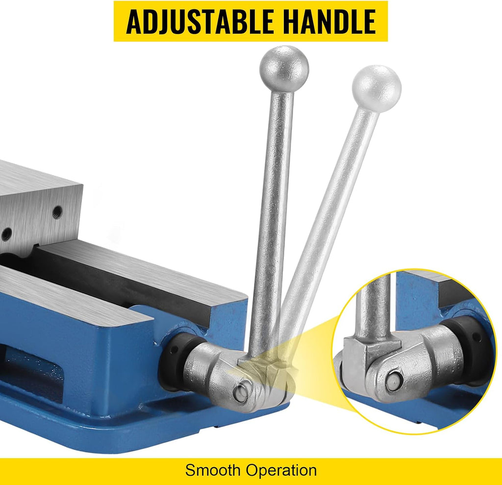VEVOR 6 Inch ACCU Lock Down Vise Precision Milling Vice 6 Inch Jaw Width Drill Press Vise Milling Drilling Machine Bench Clamp Clamping Vice (6'')