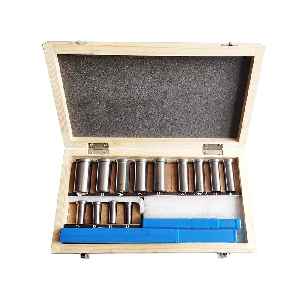 22pcs Metric System Keyway Broach Set, Bushing Shim Set 12-30 HSS Keyway Tool Knife for CNC Machine for Metalworking, Lathe