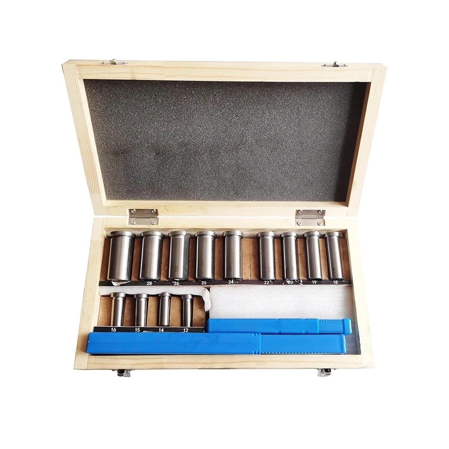 22pcs Metric System Keyway Broach Set, Bushing Shim Set 12-30 HSS Keyway Tool Knife for CNC Machine for Metalworking, Lathe