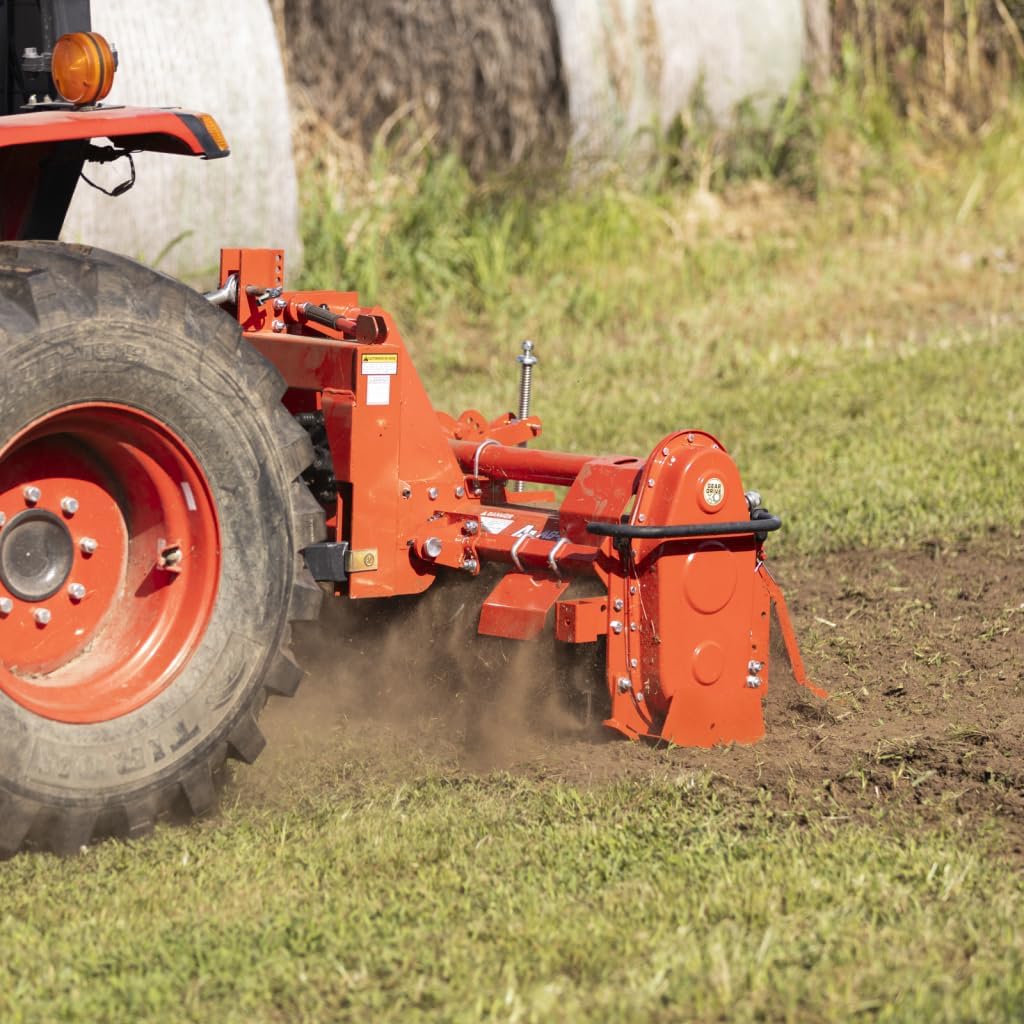 60-Inch Rotary Tiller with PTO | 540 RPM | 25–40 HP Tractors | Heavy-Duty Gear-Driven PTO Tiller | Category 1 3-Point Hitch | 59.09' Working Width | 48 C-Tines