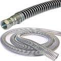 Electriduct 2' Steel Spring Guard Flexible Pipe Hose Protector Metal Spiral Wrap Armor Cover - 49mm - 25 Feet