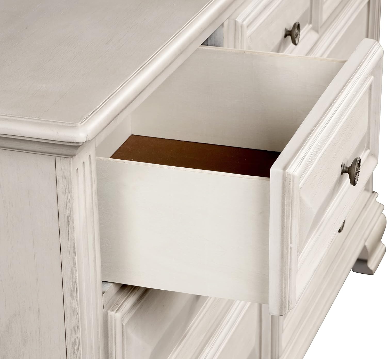 Roundhill Furniture Renova Distressed Parchment 7-Drawer Dresser
