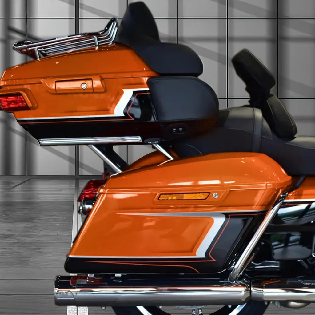 Tour Pack Latches Hinges Fit for Harley Touring Razor Chopped King Pak Road King Road Glide Street Glide Electra Glide 2014-2025 Amber Whisky