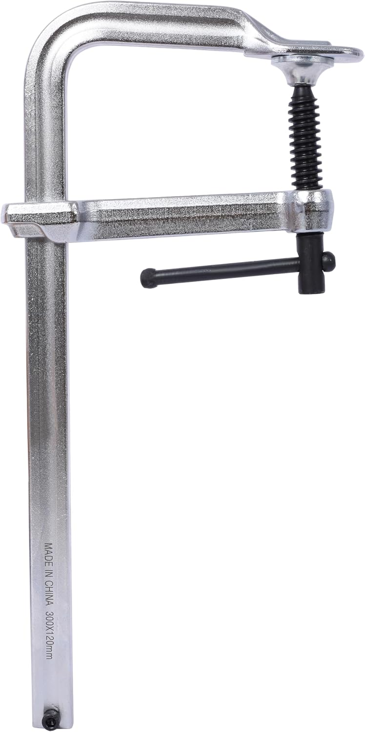 Heavy-Duty Steel Bar & F Clamp Set - Professional Drop Forged Clamps for Welding, Woodworking, Metalworking, DIY Crafts (12 inch x 4-3/4 inch Pack of 4)
