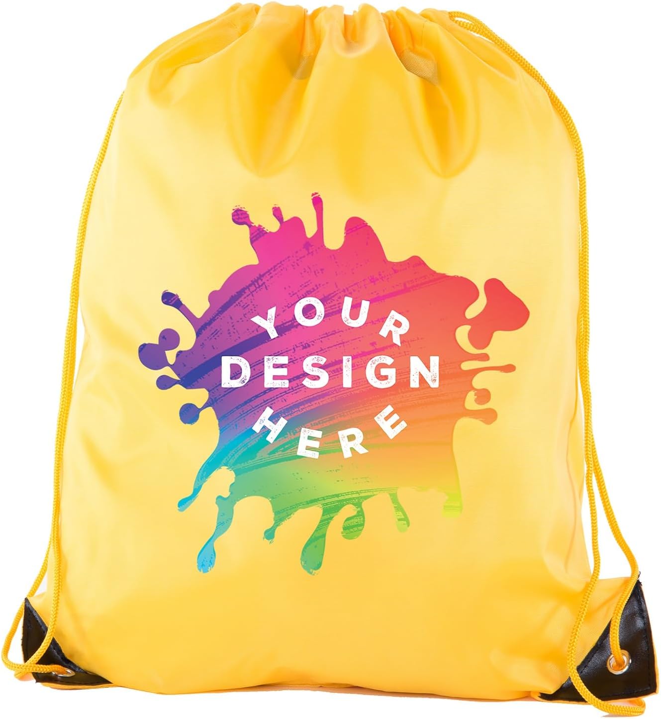 Mato & Hash Full Color Custom Bags With Your Logo | 50PK Promotional Drawstring Backpack - 50PK Athletic Gold DTFCA2500