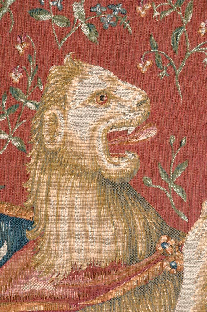 Charlotte Home Furnishings Inc. Portiere Lion French Tapestry Wall Hanging 74 X 29 Inch Viscose Cotton And Polyester Blend Wall Art Perfect For Home Decor Room Decor And Wall Decor