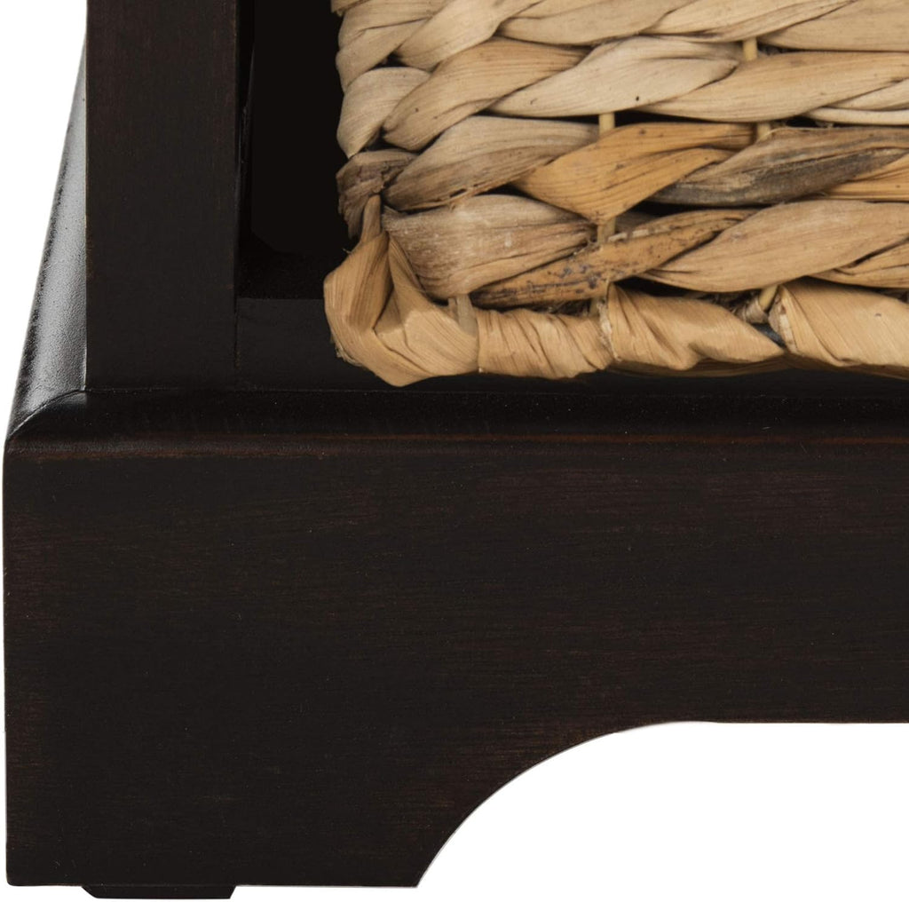 SAFAVIEH Furniture - Herman 2-Drawer Storage Unit - Brown - Solid Wood - Classic Storage Design - Ideal for Living Room, Entryway, Home Office, 29' W x 13' D x 27.5' H - Fully Assembled (AMH5702F)