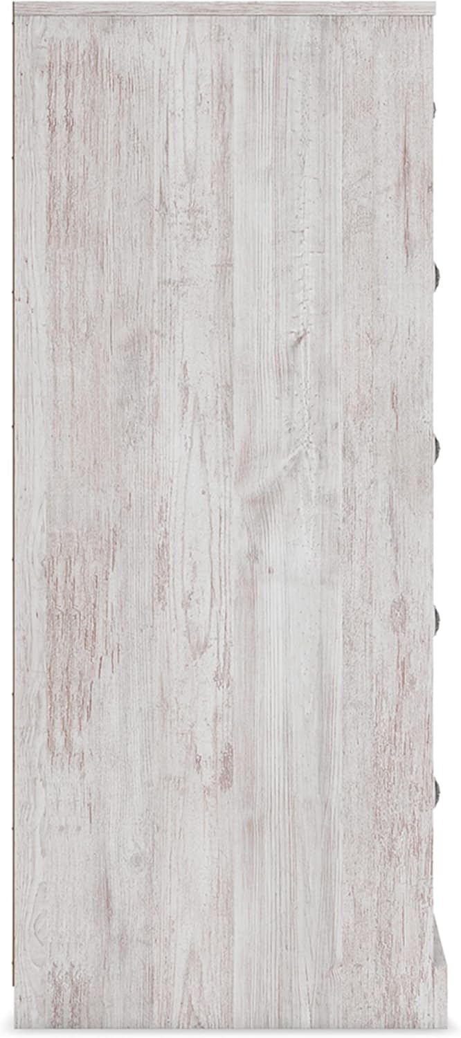 Signature Design by Ashley Paxberry Boho 5 Drawer Chest of Drawers, Whitewash