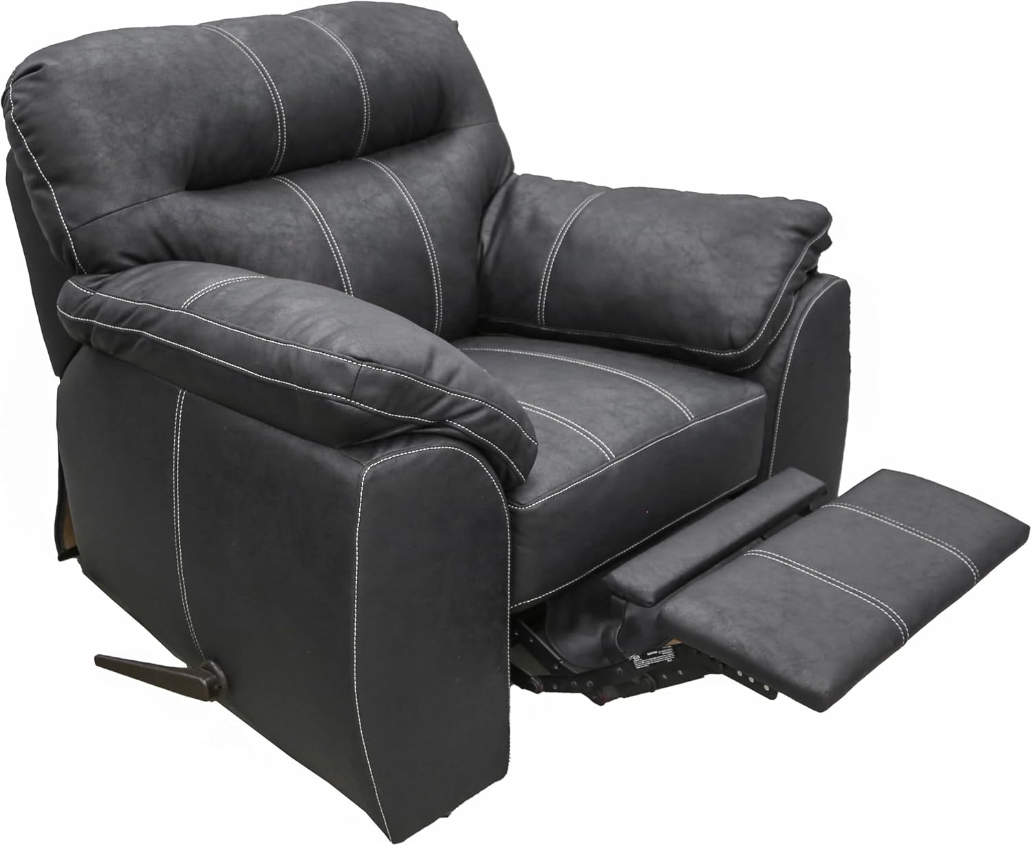 American Furniture Classics Rocker Recliner Chair in Black Faux Leather