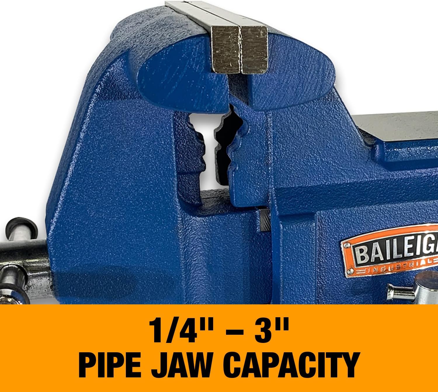Baileigh Industrial Bench Vise, 6-1/2' Jaw Width, 7' Max Opening (BV-6I)