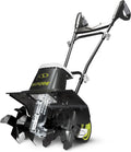 Sun Joe Corded Electric Garden Tiller & Cultivator with Steel Tines, 16', 13.5-Amp Motor - Heavy-Duty Tilling Machine for Lawn, Yard, and Gardening Care, TJ604E