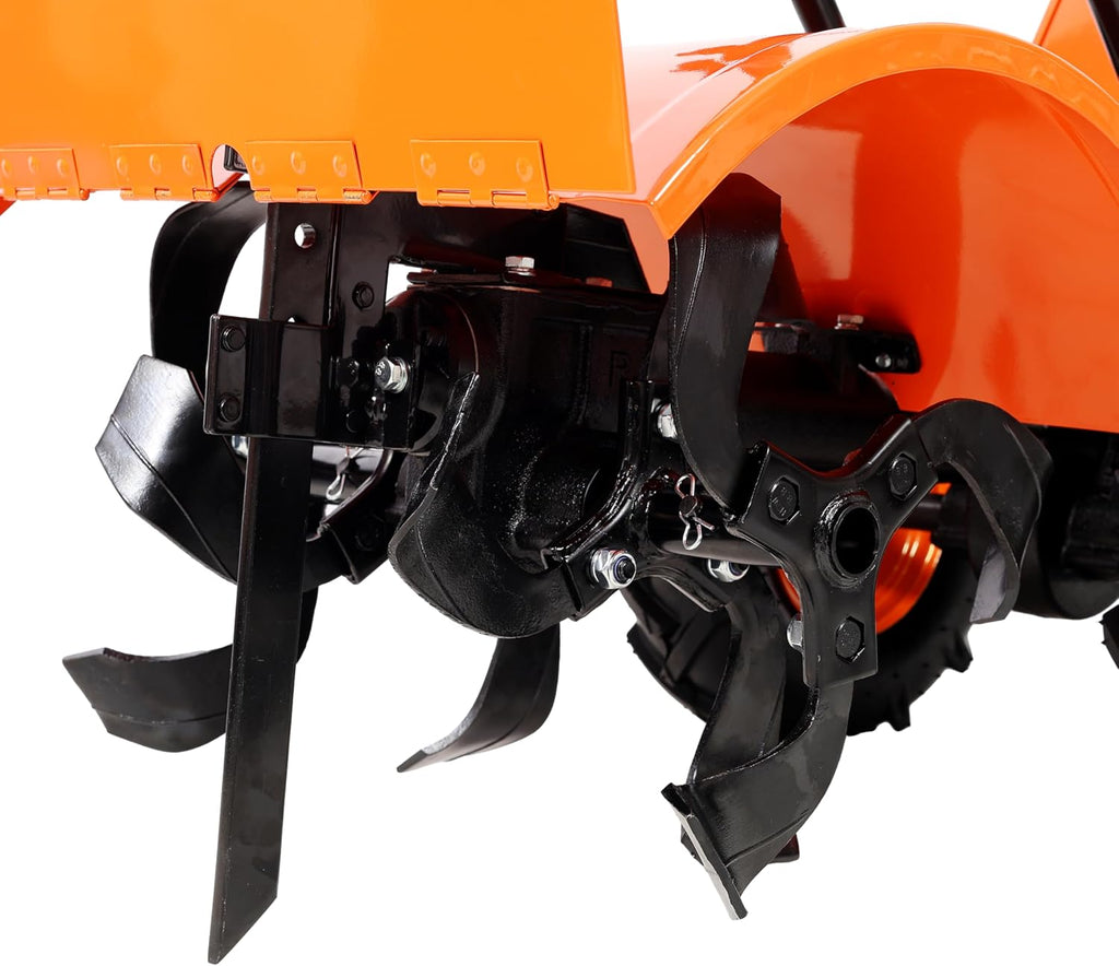 Tiller Cultivator, Rear Tine Tiller - 7HP Gas Engine 212CC, 20' Wide and 8' Deep Cultivator - Garden Soil Prep for Lawn, Garden and Field Soil Cultivation