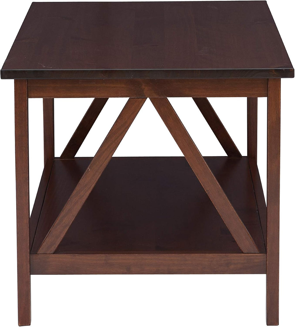 Linon Home Dcor Linon Home Decor Titian Coffee Table, 44.02'w x 21.97'd x 20'h, Antique Tobacco