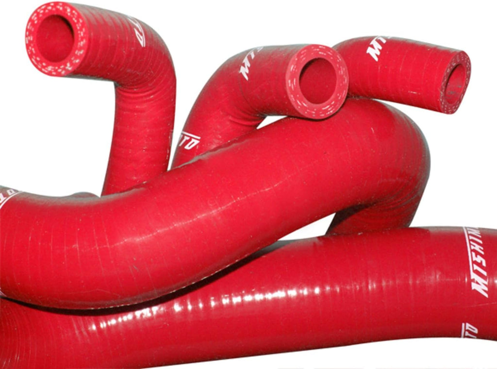 Mishimoto MMHOSE-MUS-86RD Silicone Radiator Hose Kit Compatible With Ford Mustang GT Cobra 1986-1993 Red