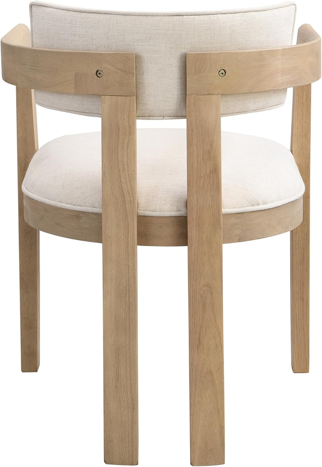 Christopher Knight Home Falcon Fabric Upholstered Dining Chairs Set of 2, Modern Wooden Dining Armchair, Curved Backrest Kitchen Side Chair, Living Room Accent Chair for Extra Seat, Light Ash+Beige