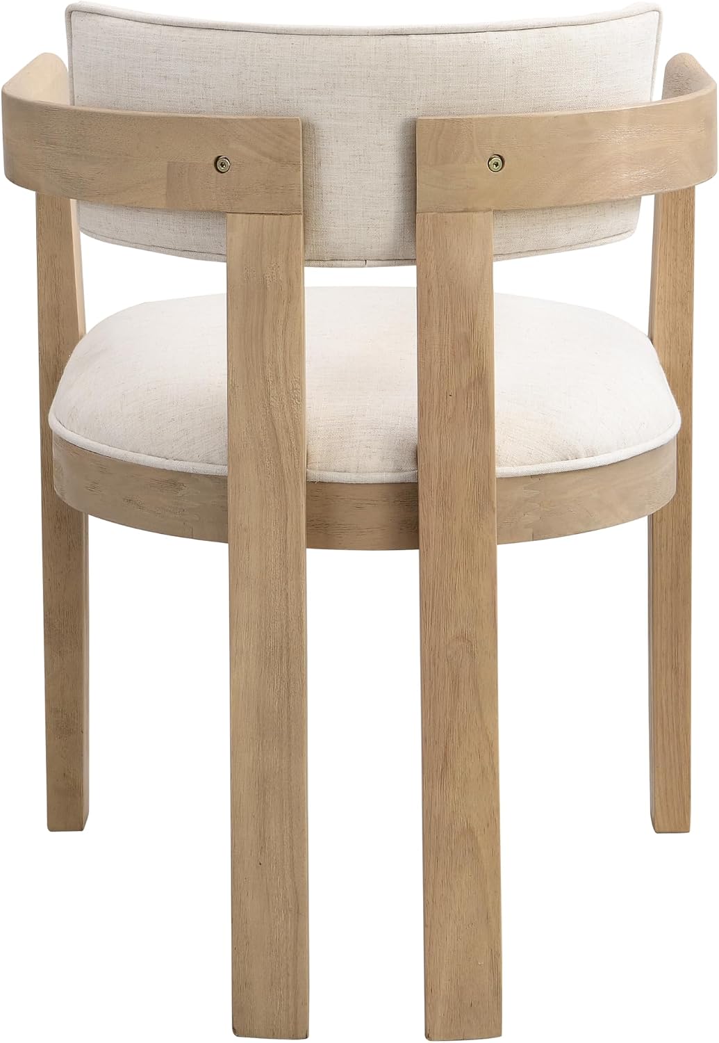 Christopher Knight Home Falcon Fabric Upholstered Dining Chairs Set of 2, Modern Wooden Dining Armchair, Curved Backrest Kitchen Side Chair, Living Room Accent Chair for Extra Seat, Light Ash+Beige