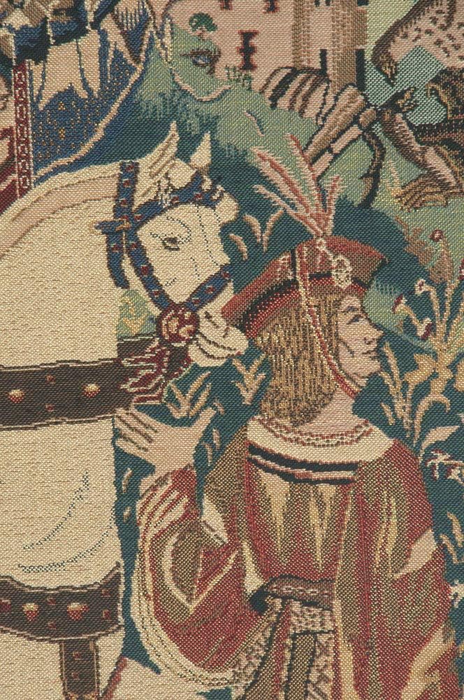 C Charlotte Home Furnishings Inc Falcon Hunt Belgian Tapestry Wall Hanging | Viscose Cotton and Polyester Blend Wall Art | 69 in. x 56 in | Home Decor Accents