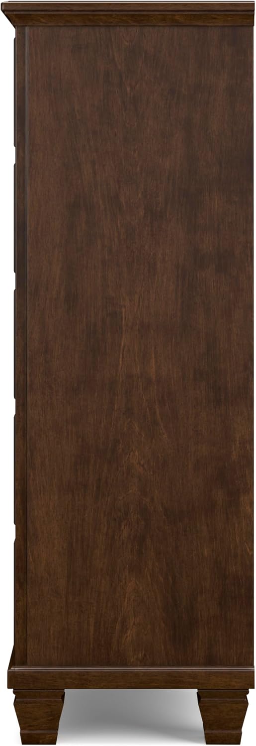 Signature Design by Ashley Danabrin Traditional 5 Drawer Chest for Bedroom, Dark Brown