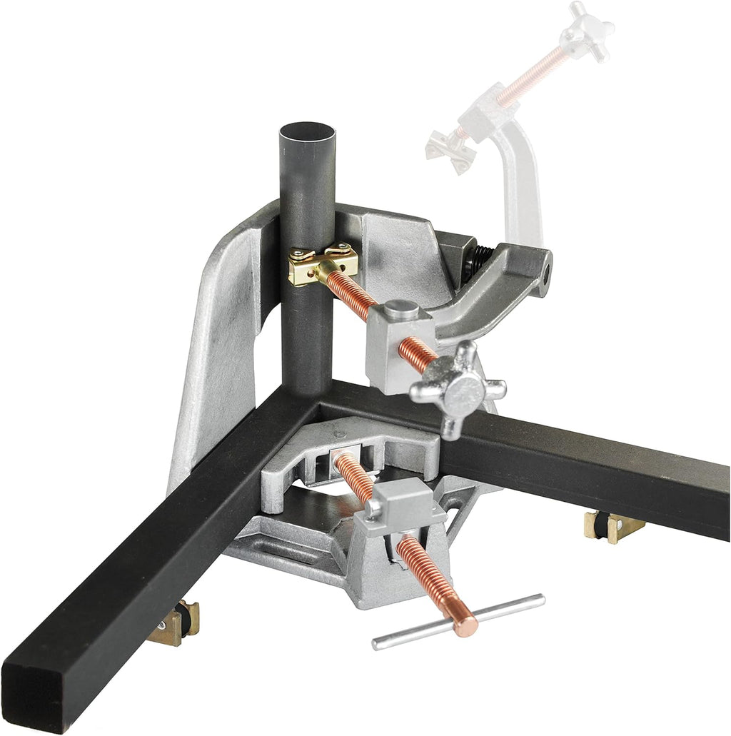 3-Axis Fixture Vise with Quick Acting Screw, Two Stand-Offs, Swing Away Arm with 3.75-Inch Miter Joint, 2.45-Inch T-Clearance - WAC35-SW, Strong Hand