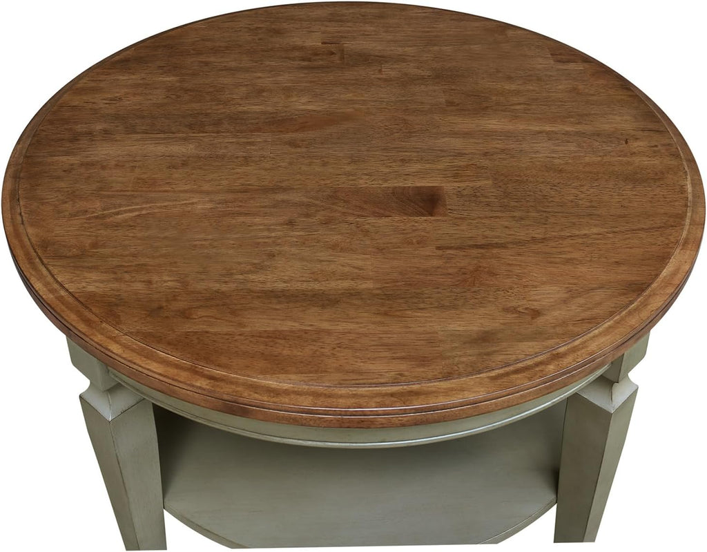International Concepts Vista Round Hickory Stone Coffee Table