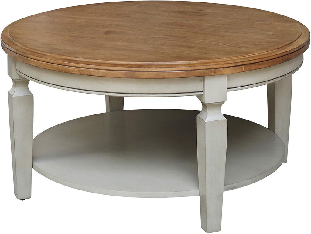 International Concepts Vista Round Hickory Stone Coffee Table