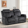 Power Reclining Loveseat with Zero Gravity, Adjustable Headrest, Electric Reclining Loveseat with Console, USB/Type-C Ports, Power Loveseat Recliner Sofa for Living Room (Grey, Loveseat)