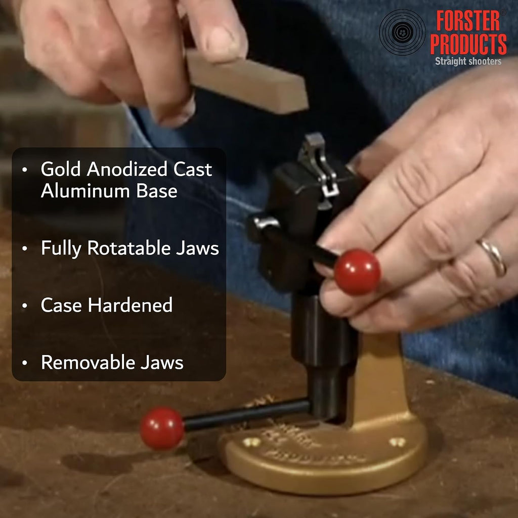 Forster Products Swiv-O-Ling Vise, 360 Degree Rotation, Hardened Jaws, Bench Vise for Gunsmiths, Fly-Tiers, Hobbyists & DIY