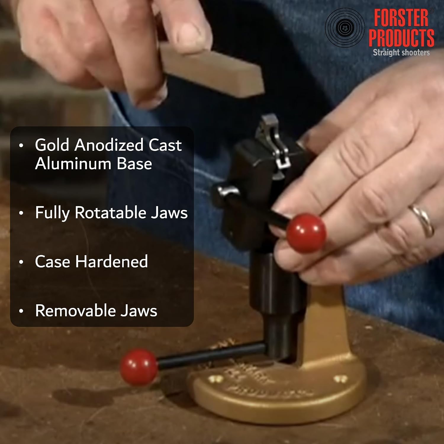 Forster Products Swiv-O-Ling Vise, 360 Degree Rotation, Hardened Jaws, Bench Vise for Gunsmiths, Fly-Tiers, Hobbyists & DIY