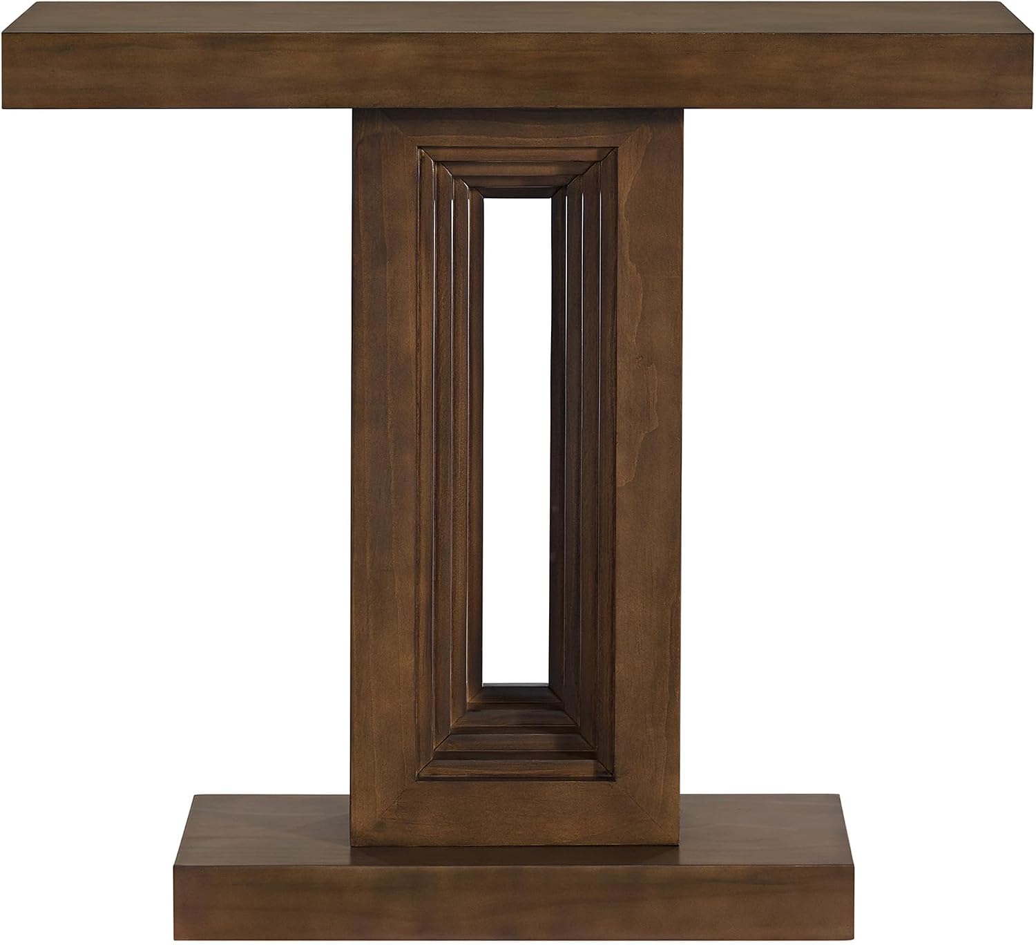 Alaterre Furniture Pismo Solid Wood Console Table - 36 Inch Modern Farmhouse Small Entryway Table - Easy Assembly Living Room Furniture for Behind The Couch, Entryway, or Hallway (Brown)