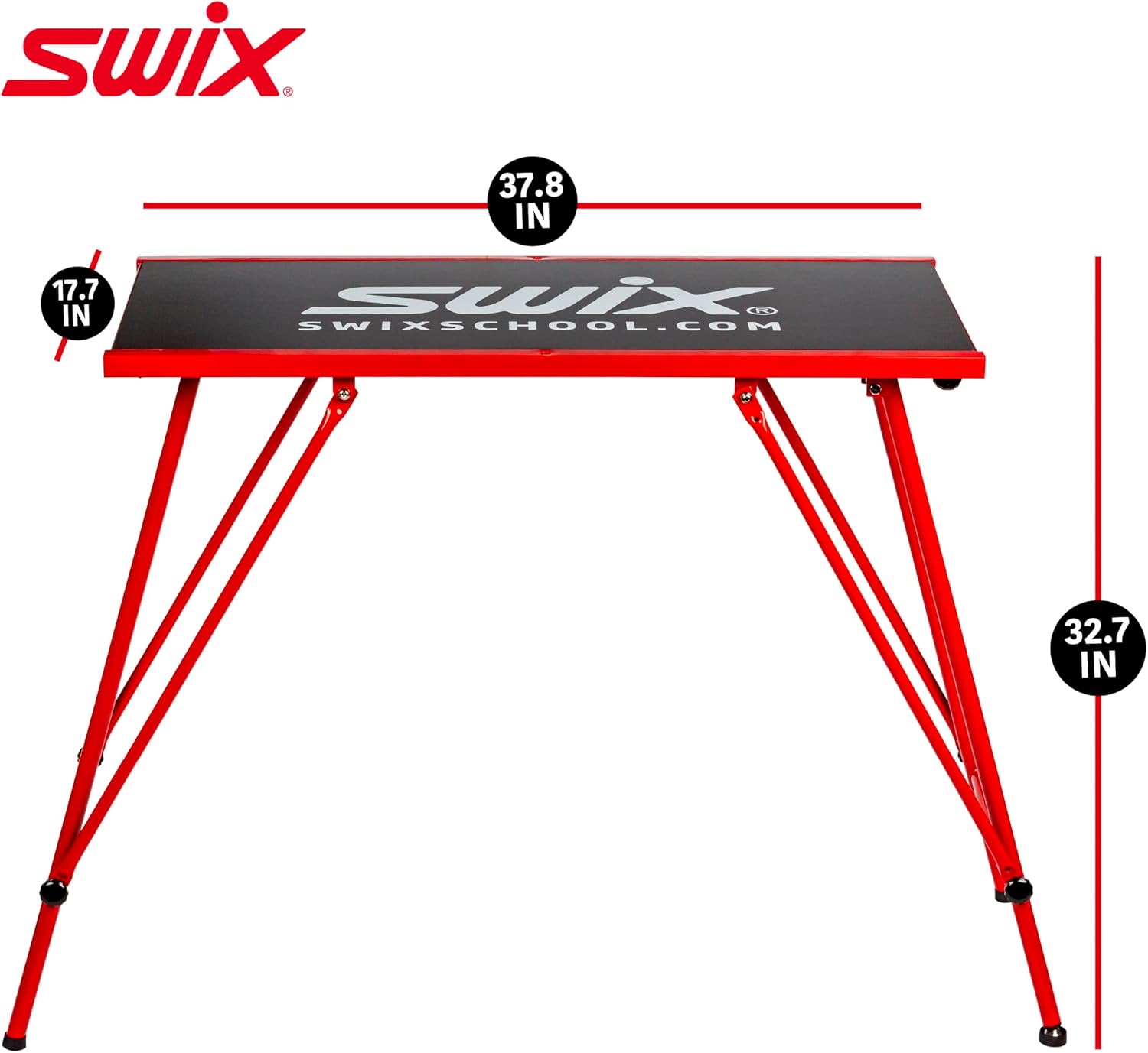 Swix T149-50 Ski Vise with 50mm Wide Jaws | Durable Adjustable Clamps for Waxing and Tuning Alpine & T754 Economy Waxing Table 96cm x 45cm | Durable Compact Wax Table for Skis & Snowboard