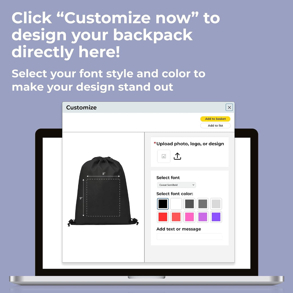 Custom Drawstring Backpacks with Logo or Text, Pack of 50, Lime Green, Water-Resistant, Personalized Promotional Bags for Branded Giveaways, Corporate Events, Trade Shows, Conferences