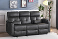 Power Reclining Sofa with Heat and Massage, Electtric Reclining Couch with Extended Footrest, Recliner Sofa 3 Seater with USB Ports, Cup Holders for Living Room, Home Seating
