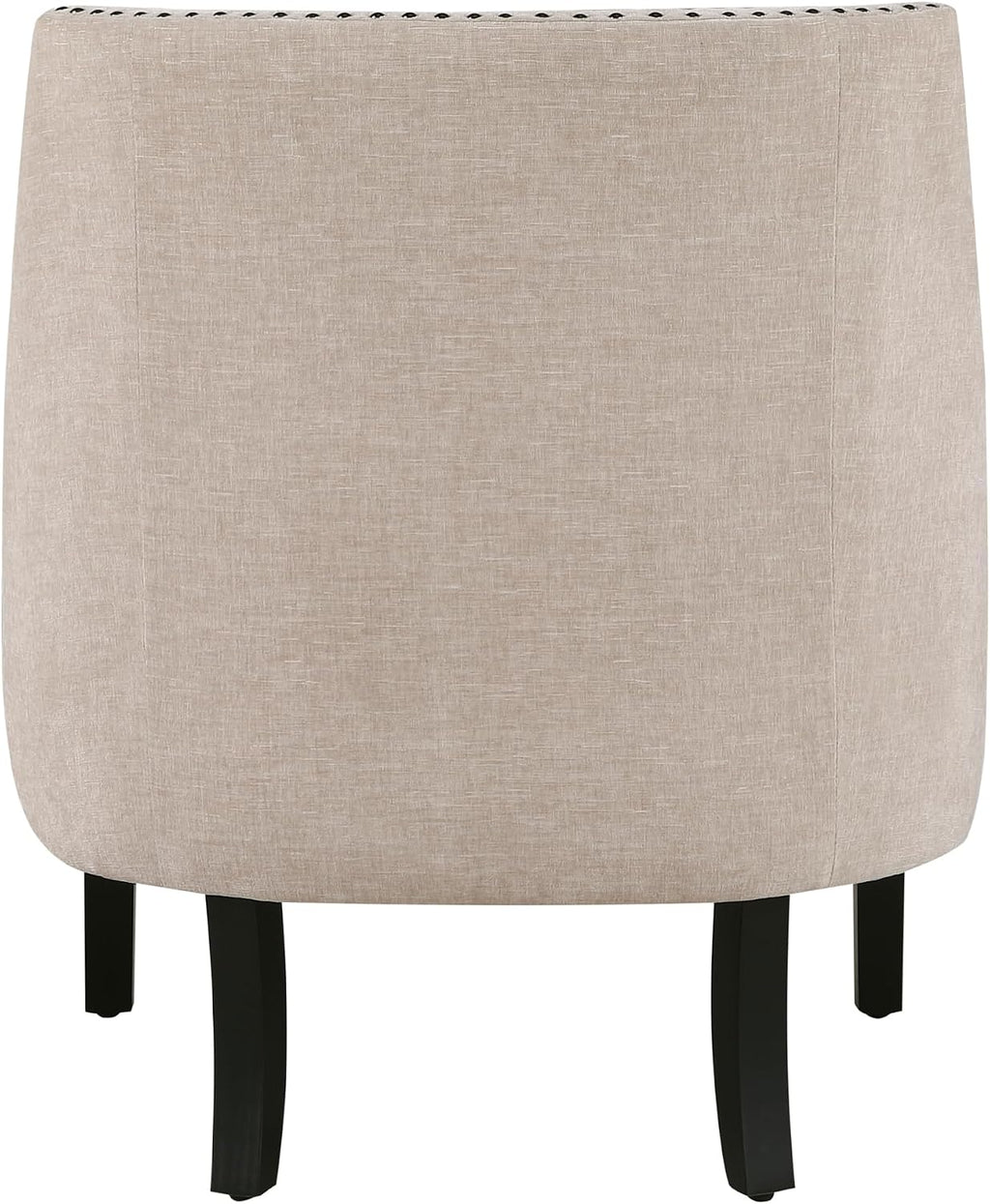 Lexicon Accent Chair Reading Chair Comfy Chair for Bedroom, Upholstered Armchair with Solid Wood Frame, Tufted Cushion Nail Head Trim, Single Sofa Chair for Living Room, Office, Taupe Chenille