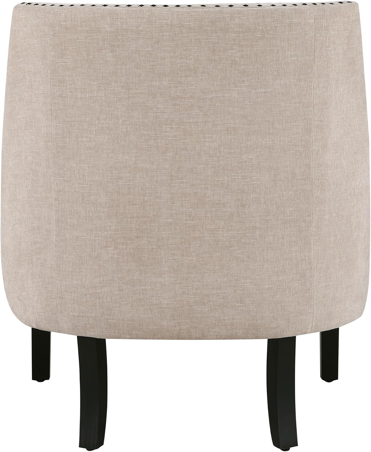 Lexicon Accent Chair Reading Chair Comfy Chair for Bedroom, Upholstered Armchair with Solid Wood Frame, Tufted Cushion Nail Head Trim, Single Sofa Chair for Living Room, Office, Taupe Chenille
