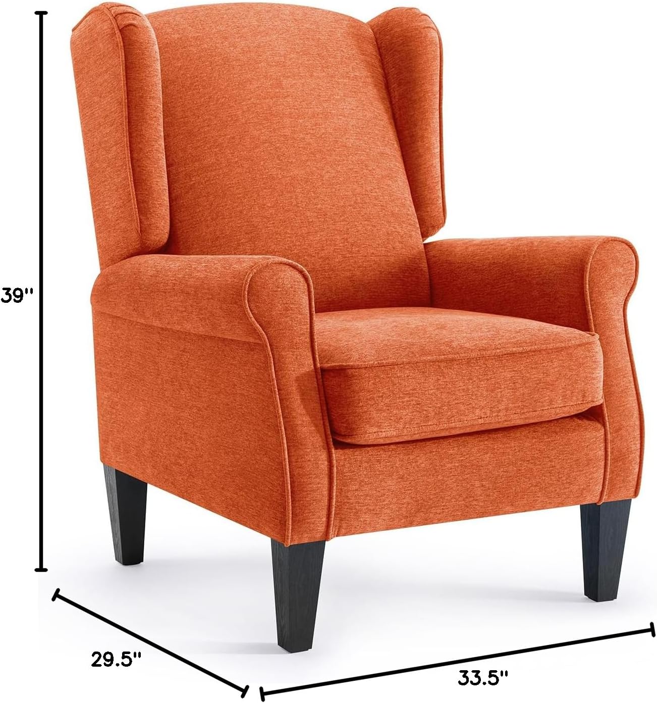 Modern Accent Chair, Chenille Fabric Armchair with High Resilience Sponge & Sturdy Legs, Comfy Single Sofa Chair for Bedroom, Living Room, Reading & Balcony