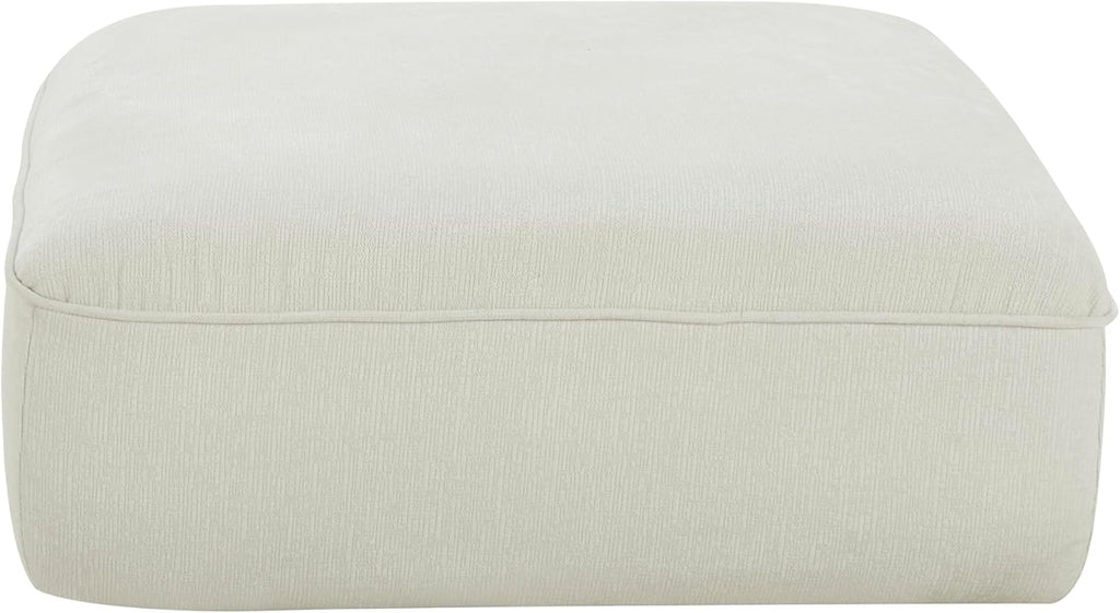Christopher Knight Home Zacha 121' Modular L-Shape Sofa Couch with Chaise Lounge, Modern Boneless Sofa for Living Room, Fabric Upholstered Cloud Couch with Deep Seat, Milky White