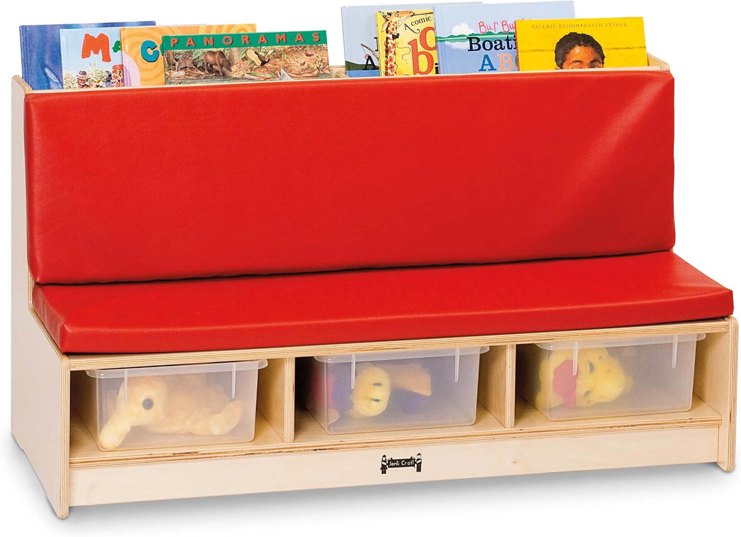 Jonti-Craft 37480JC Literacy Couch, Red