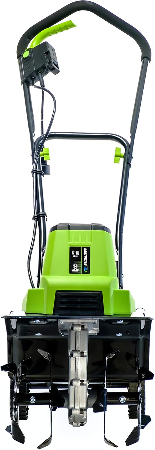 Earthwise TC70090 9-Amp 12-Inch Corded Electric Tiller/Cultivator, Green