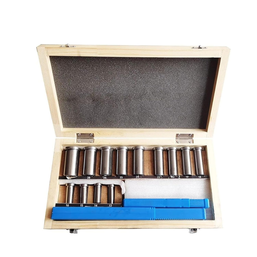 Keyway Broach, 22pcs Set Broaching Tool Bushing Shim Set, Metric System 12-30 Keyway Tool Knife for CNC Machine for Metalworking, Lathe